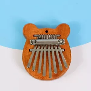 8 Keys Mini Portable Wooden Kalimba Thumb Piano Bear shape Musical Instrument - Picture 1 of 10