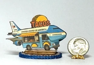 ÚNICO Air Force One camión de tacos juguete miniatura cómic diorama 1:12 casa de muñecas #taco - Imagen 1 de 17