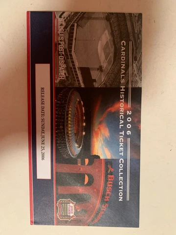St. Louis Cardinals 2006 Historical Ticket Collection June 25th TICKET  Unopened Cover