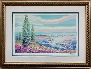 Campbell ""Water's Edge"" handsignierte limitierte Auflage Serigraph gerahmte Kunst - Bild 1 von 3