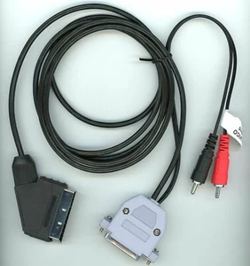 RGB Scart TV cable (23 Pin connector) with extra sound input for Commodore Amiga - Picture 1 of 1
