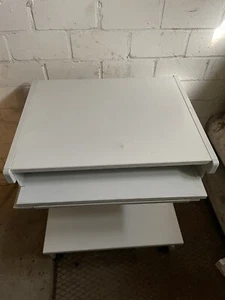 Computertisch mit Rollen Büro Homeoffice PC Tisch mit Räder Ausziehbar Tastatur - Bild 1 von 2