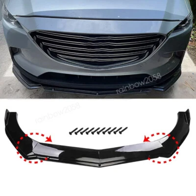 For Mazda CX-9 CX-3 CX-4 CX-5 Black Front Bumper Lip Spoiler Splitter Body Kit Foto 1 de 4