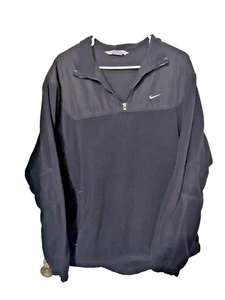Nike Jacke Fleecepullover Herren L schwarz 1/4 Reißverschluss - Bild 1 von 3