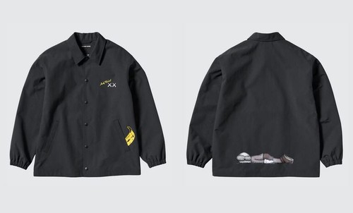 Giacca Coach Uniqlo Kaws x WARHOL Grafica Nera Adulto Uomo Unisex XS Nuova con etichette