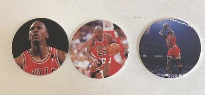Michael Jordan Pogs Milk Cap Trading Cards Lot Of 3 Upper Deck #31 32 33 - Image 1 of 2