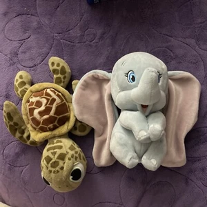 Disney Store Moana Baby Sea Turtle 9" Plush Sea Creature + Dumbo Lot - Picture 1 of 15