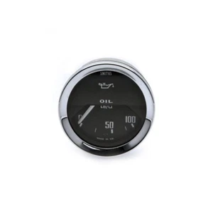 SMITHS 52MM BLACK ELECTRICAL CLASSIC OIL PRESSURE GAUGE MORE PARTS IN STOCK - Picture 1 of 2