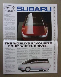 SUBARU RANGE orig 1989 UK Mkt Sales Brochure - Justy 4WD XT Turbo Sumo MV Pickup - Picture 1 of 3