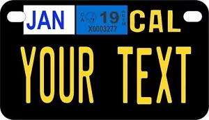 California 1963 to 1968 Personalized Custom License Plate Motorcycle Size Plate - Picture 1 of 2