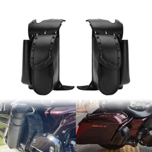 2x Bolsa protectora de alforja Porta botellas de agua para Harley Touring Road King Glide - Imagen 1 de 19