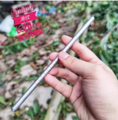 200mmX 8mm Individual pure titanium straw picnic environmental protection EDC - Image 1 of 4
