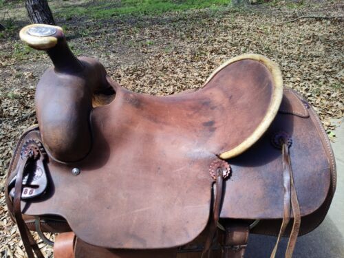 15.5" Billy Cook Ranch Roping Saddle - Made in Sulphur, Oklahoma