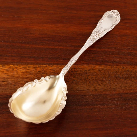 DOMINICK & HAFF STERLING SILVER CASSEROLE SERVING SPOON CUPID 1891 NO MONOGRAM Cover