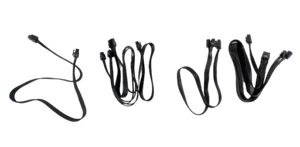 8-Pin Assorted CPU PSU Cables, 8-Pin (4-Pin + 4-Pin), Black, 4 Pack - Picture 1 of 9