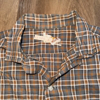 Camisa Sandy Mac Donald Para Hombres Cuello Lazo Grande De Colección Años 60 Rockabilly MCM Defectuosa Foto 1 de 4