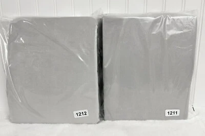 West Elm Pair Cotton Velvet Drape 48" x 84" Frost gray - Image 1 of 4