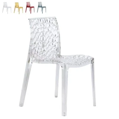 Sedie Policarbonato Impilabili Trasparenti Grand Soleil Gruvyer Design Elegante - Immagine 1 di 3