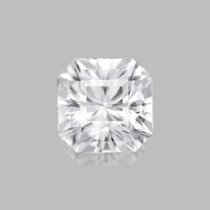 4.22cts EXQUISITE CUSTOM OCTAGON RADIANT CUT NATURAL CAMBODIAN WHITE ZIRCON - Picture 1 of 1