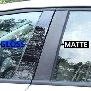 Gloss Black De-Chroming Vinyl Wrap 100mm x 10 Metre Chrome Delete Car Trim Tape - Picture 1 of 6