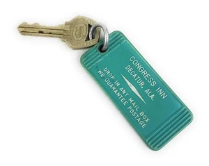 Vintage Hotel Motel Key Fob Congress Inn Decatur Alabama Room 146 - Picture 1 of 2