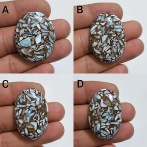 Excepcional piedra preciosa suelta de cobre Larimar forma ovalada cabujón para hacer joyas - Imagen 1 de 13