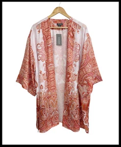 NWT AUTOGRAPH Paisley Open Front Kimono Duster Jacket Plus Size 18 RRP $119.99 - Picture 1 of 5