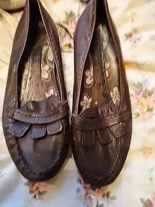 Clarks Brown Mocassins 7 - Picture 1 of 5