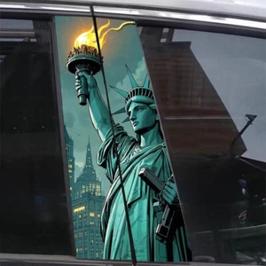 2pcs Statue of Liberty Cool Car Center Pillar Sticker B-pillar Protective Film - Bild 1 von 2