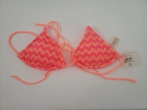 Ocean Pacific Junior Bikini Oberteil Bademode Medium 7-9 neonpink & orange Oberteil neu mit Etikett - Bild 1 von 7