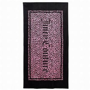 juicy couture large beach towel animal print %100 Turkish cotton 34 x 64 inches