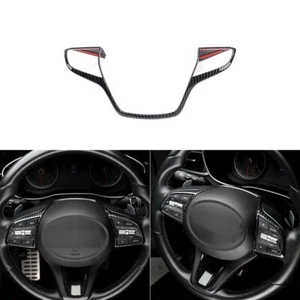 Carbon Fiber Style Car Steering Wheel Frame Cover Trim For Genesis G70 2019-2026 - Picture 1 of 6