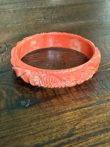 PULSERA CORAL CELULOIDE - Vintage - Imagen 1 de 7