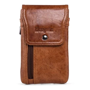 Leather Cell Phone Holster for Belt, Belt Pouch Fits for iPhone 17 Pro Max 16... - Picture 1 of 6