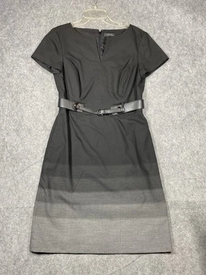 Tahari Authur S Levine Dress Womens 4P Grey Ombre Sheath Career Wear Business - Image 1 of 4
