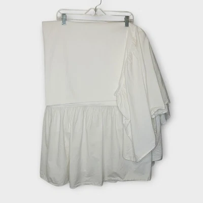 Simply Shabby Chic Bed Skirt Dust Ruffle Full Size White 15" Drop - Image 1 of 4