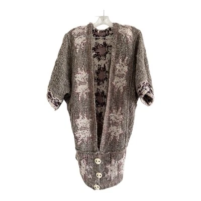 Suéter cárdigan largo manga corta marrón FREE PEOPLE para mujer (GRANDE) Foto 1 de 4