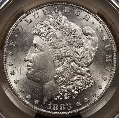 1883-S Morgan dollar, CACG MS62, full cartwheel, PQ & Tough DavidKahnRareCoins - Image 1 of 4