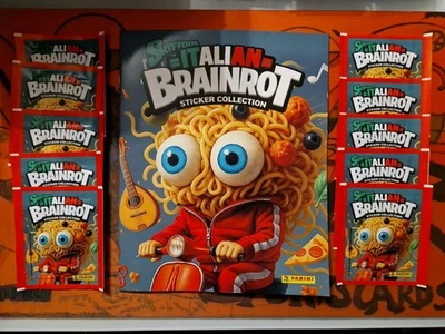 SKIFIDOL ITALIAN BRAINROT 2025 Panini Sticker Collection EMPTY ALBUM + 10 PACKS - Image 1 of 4