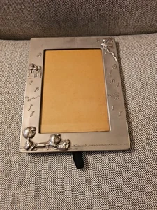 Snoopy Pewter Frame 9"×7" W/ Glass - Picture 1 of 3