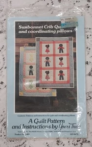 Vintage Yours Truly Sunbonnet Crib & Pillows Quilt Pattern #3909 USA 1978 - Picture 1 of 2
