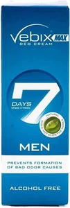 3X Vebix Deodorant Cream 7Days Long Lasting Men Antiperspirant Aluminum Free 25m - Picture 1 of 2