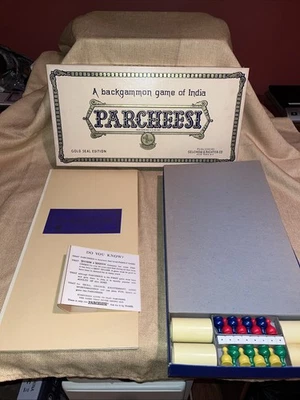 Vintage 1959 Parcheesi Gold Seal Edition Selchow and Righter Complete Board Game - Image 1 of 4