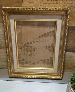 Vintage wood picture frame 11 1/2 x 13 x 1/2 inches Gold Tone , Nice - Bild 1 von 8