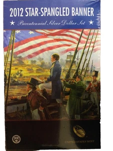 $ 2012 United States Mint Star Spangled Banner Bicentennial Silver Dollar Set  - Picture 1 of 6