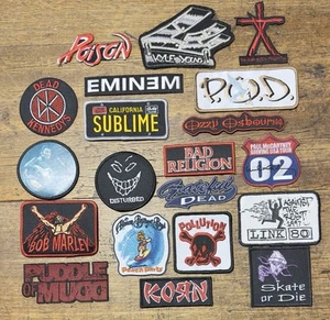 Vintage New Music Rock N Roll Assort Patches Embroidered Assort Bulk Lot 20 Pces - Picture 1 of 1