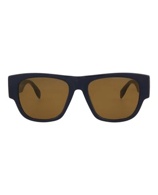 Alexander McQueen Hombres Cuadrado/Rectángulo Azul Azul Marrón Moda Diseñador Gafas Foto 1 de 4