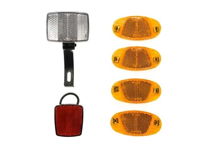 NICHT ANGEGEBEN Fahrrad Reflektor Set Frontstrahler Rückstrahler Speichenreflektoren Sicherheit