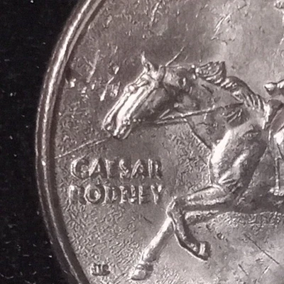 1999P Delaware Dual Error Spitting Horse Rev, Rim to Hair Die Cracks & Break Obv - Image 1 of 4