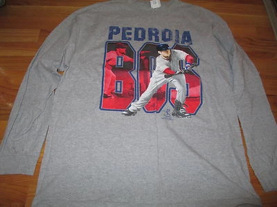 2007 DUSTIN PEDROIA No. 15 BOSTON RED SOX (XL) Long Sleeve Shirt - Image 1 of 2